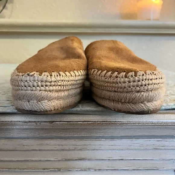 Sam Edelman Austin Suede Tan Espadrille Mules Size 8.5 - Picture 4 of 8
